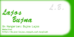 lajos bujna business card